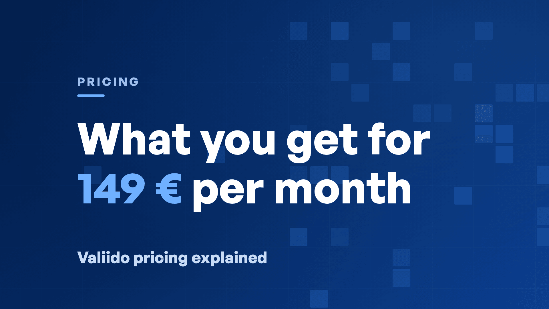 Valiido Pricing 2026: What You Get for €149/Month