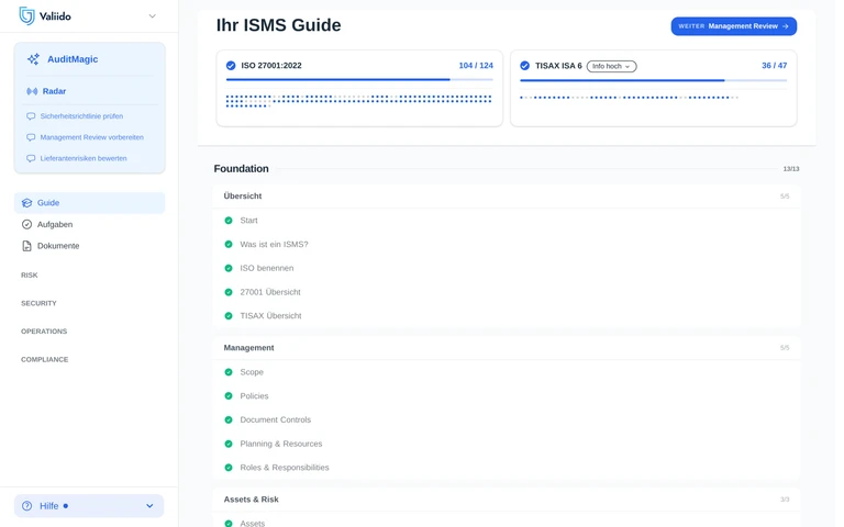 Ihr Guide zu ISO® 27001 und TISAX®.